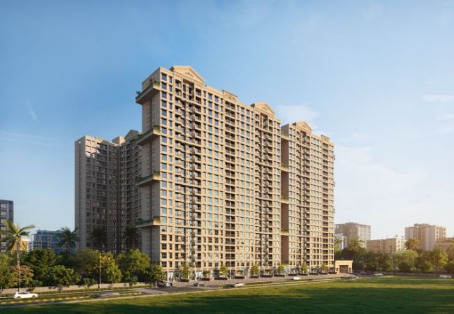 Premium residential tower in Dombivli East with spacious 1 & 2 BHK flats ideal for real estate investment in Mumbai suburbs.